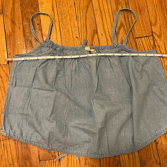 Madewell Chambray Meriden Top in Vineshire Wash Blue Size - Picture 2 of 15